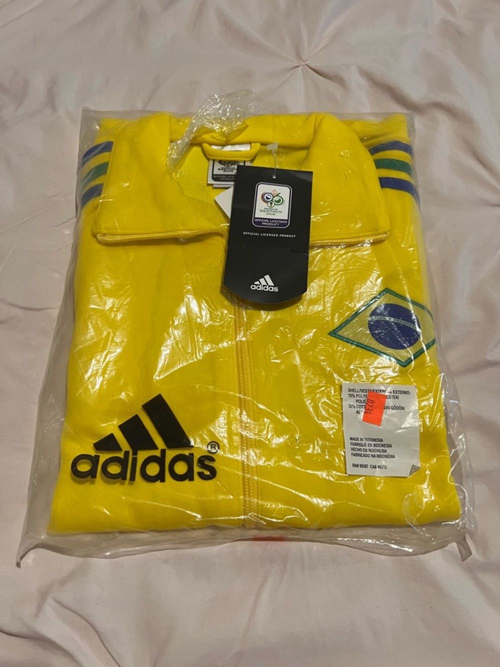 Adidas Originals Brazil 2006 World Cup Track Jacket Size Large Vintage Rare